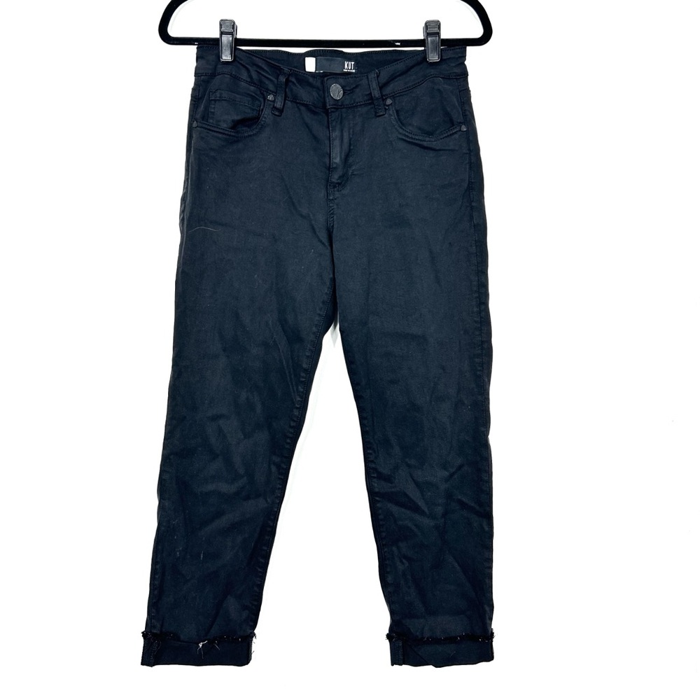 KUT FROM THE KLOTH Amy crop straight leg black skinny